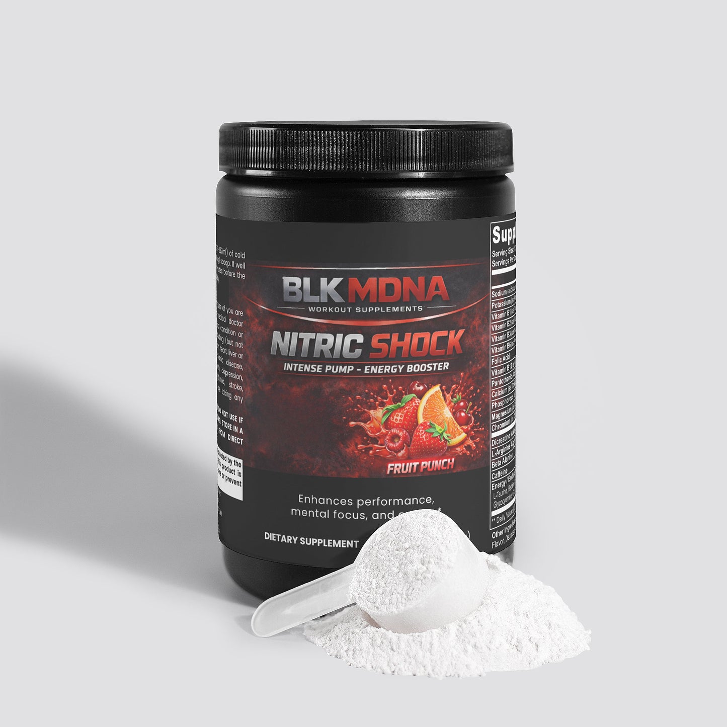 NITRIC SHOCK™ Pre-Workout Power Fuel | BLK MDNA Performance