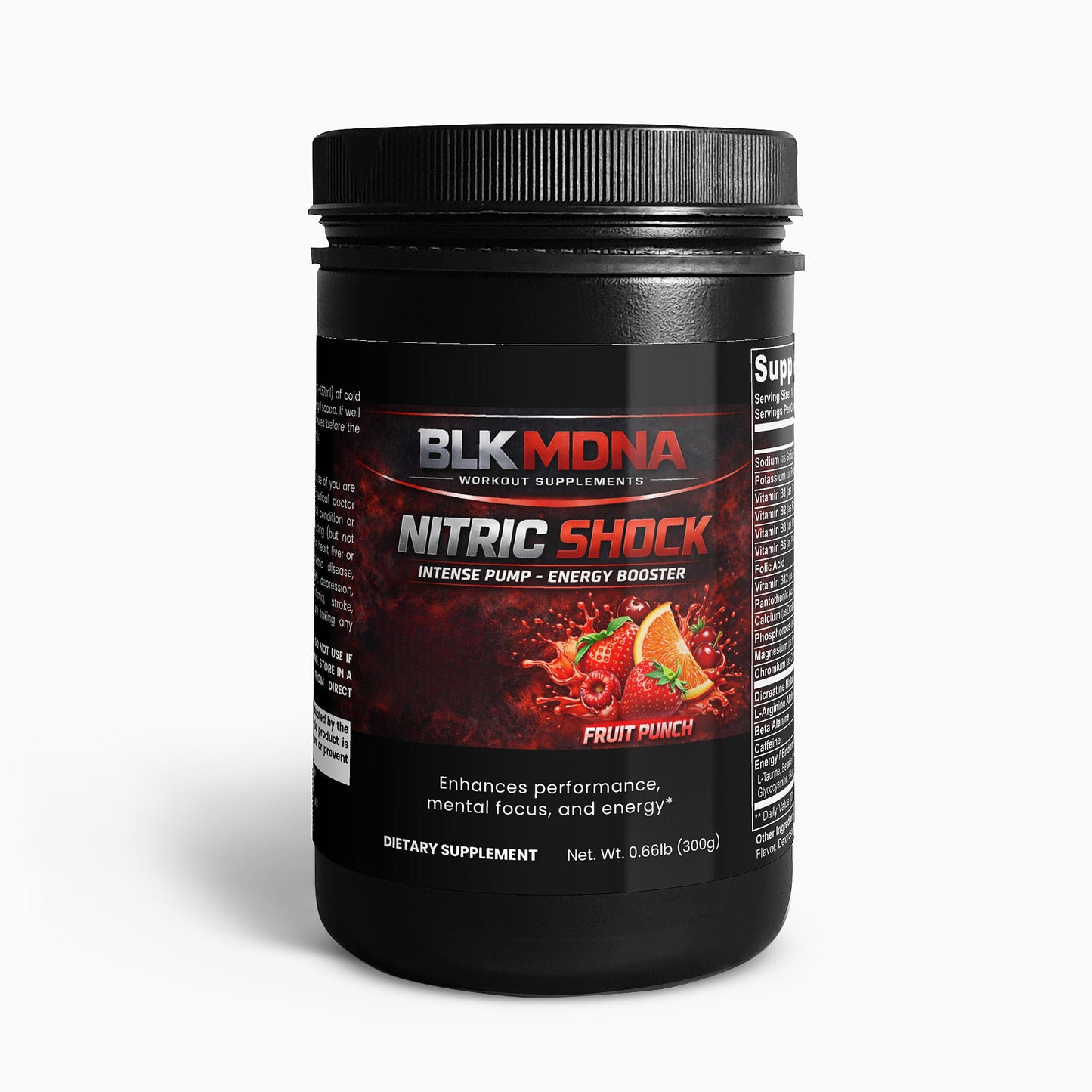 NITRIC SHOCK™ Pre-Workout Power Fuel | BLK MDNA Performance