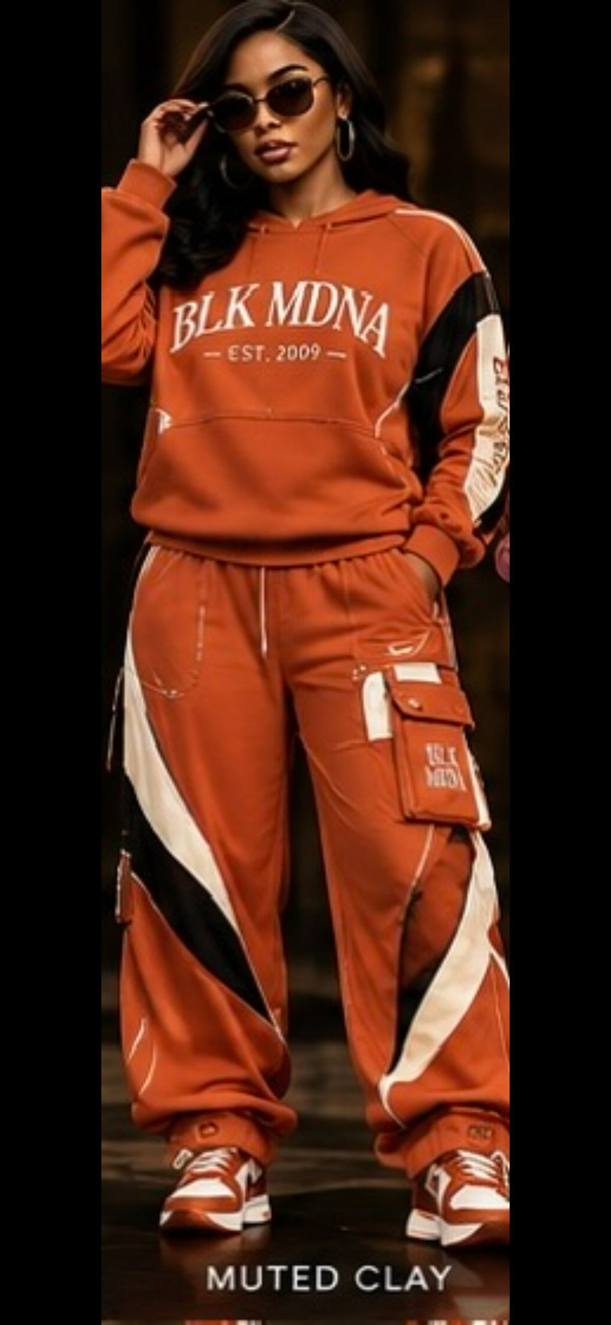 **** PRE-ORDER****BLK MDNA Couture Motion™ Stacked Sweat Set