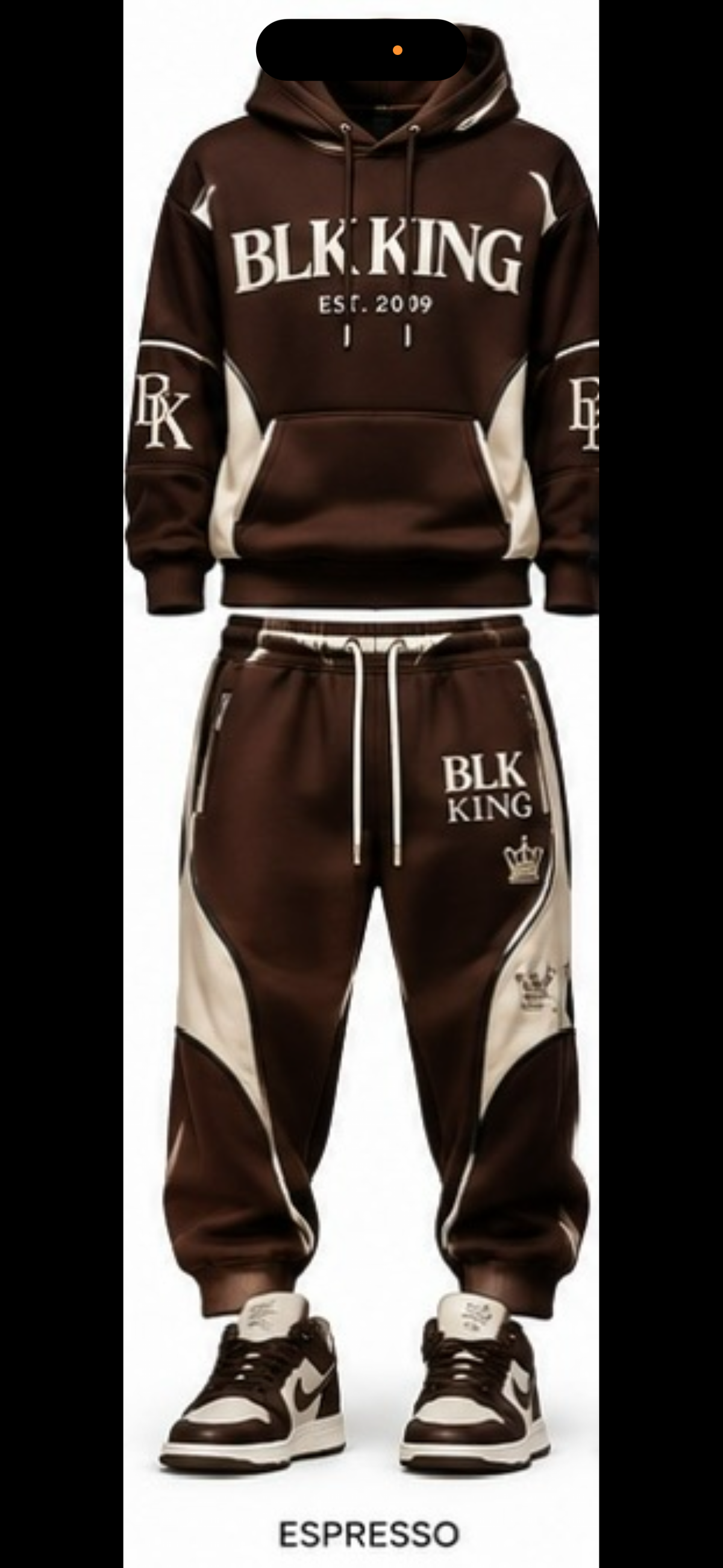 ****PRE-ORDER****  BLK KING ROYAL STANDARD™ HOODIE SET