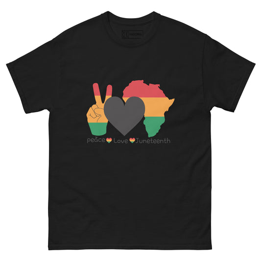 BLK MDNA Classic "Peace Love Juneteenth" Novelty Tee