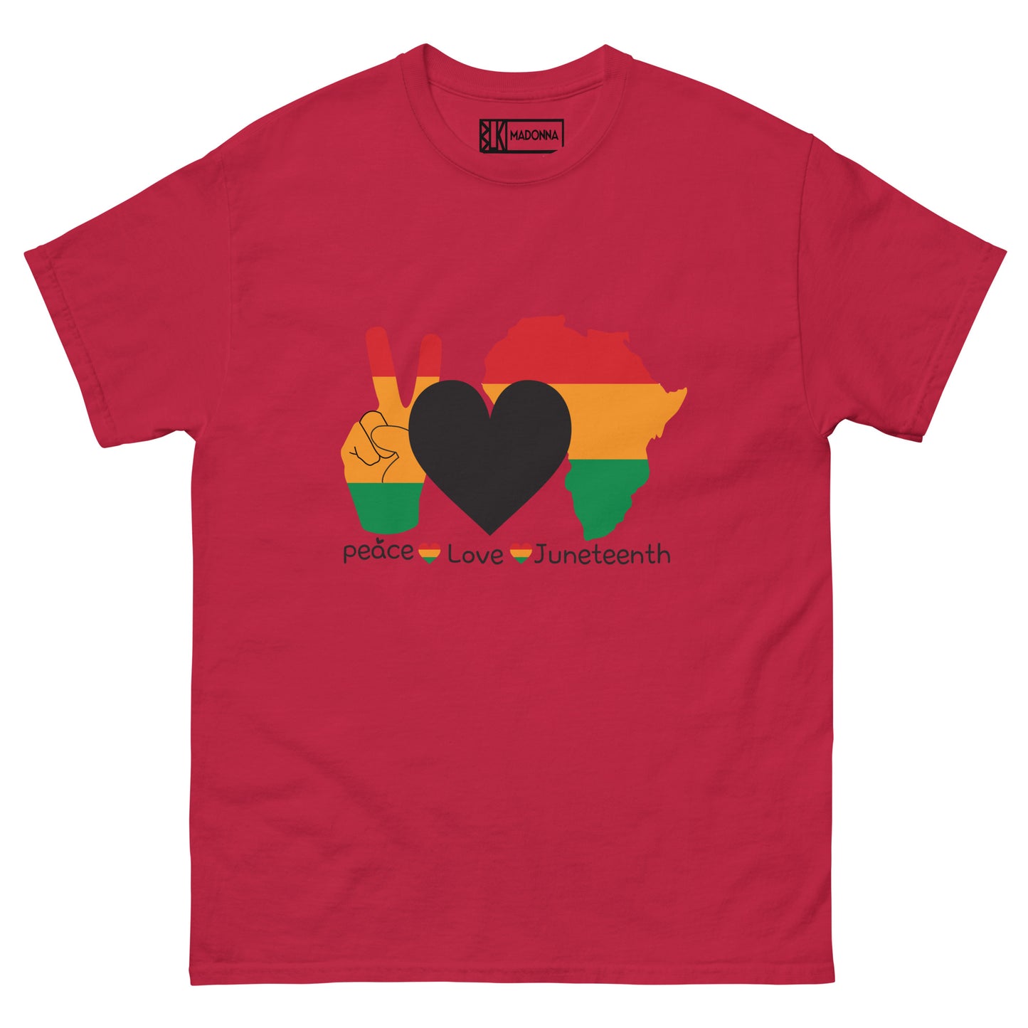 BLK MDNA Classic "Peace Love Juneteenth" Novelty Tee