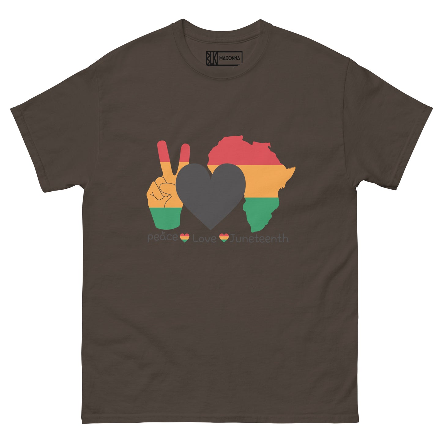 BLK MDNA Classic "Peace Love Juneteenth" Novelty Tee