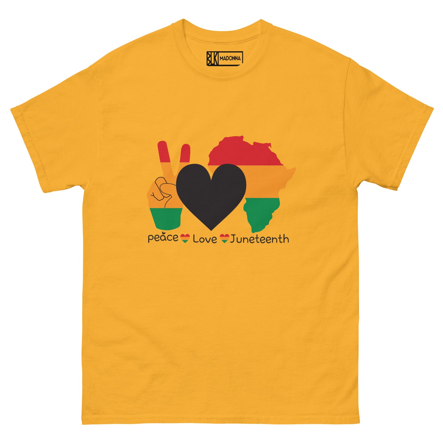 BLK MDNA Classic "Peace Love Juneteenth" Novelty Tee