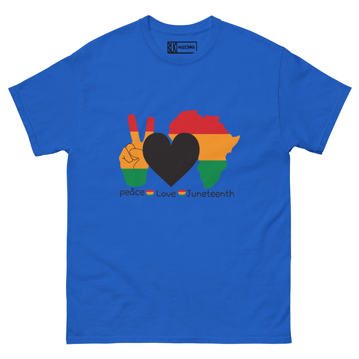BLK MDNA Classic "Peace Love Juneteenth" Novelty Tee