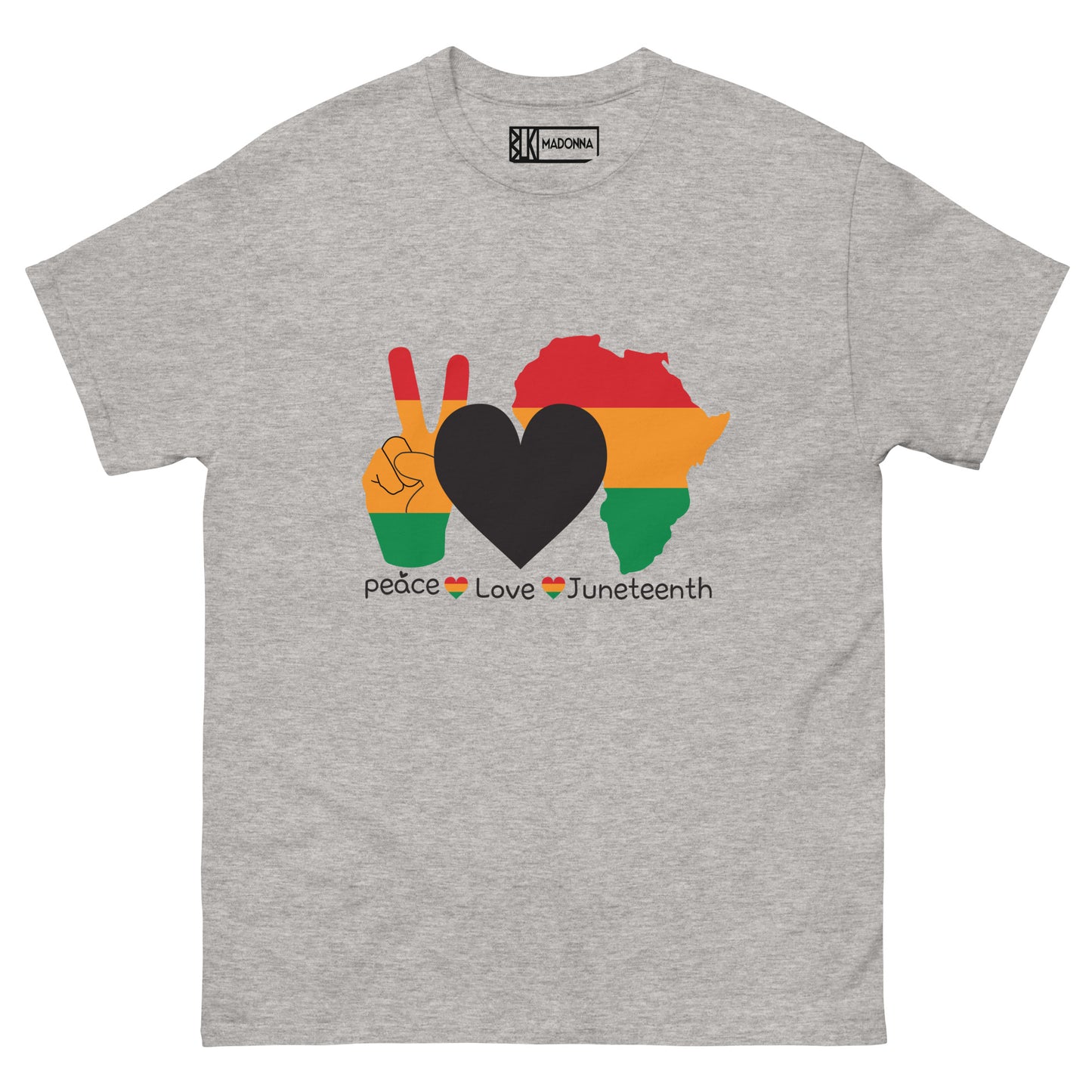BLK MDNA Classic "Peace Love Juneteenth" Novelty Tee