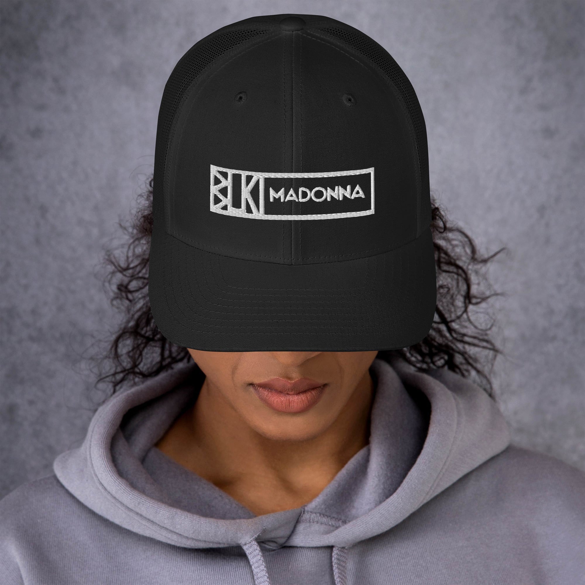 Blk Madonna Trucker Cap